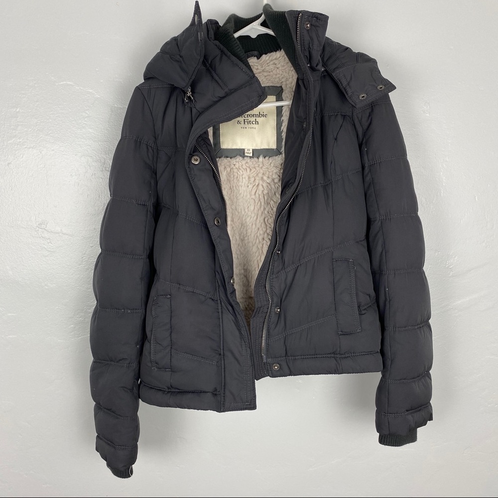 Abercrombie & Fitch Down Jacket Faux Fur Lining XS